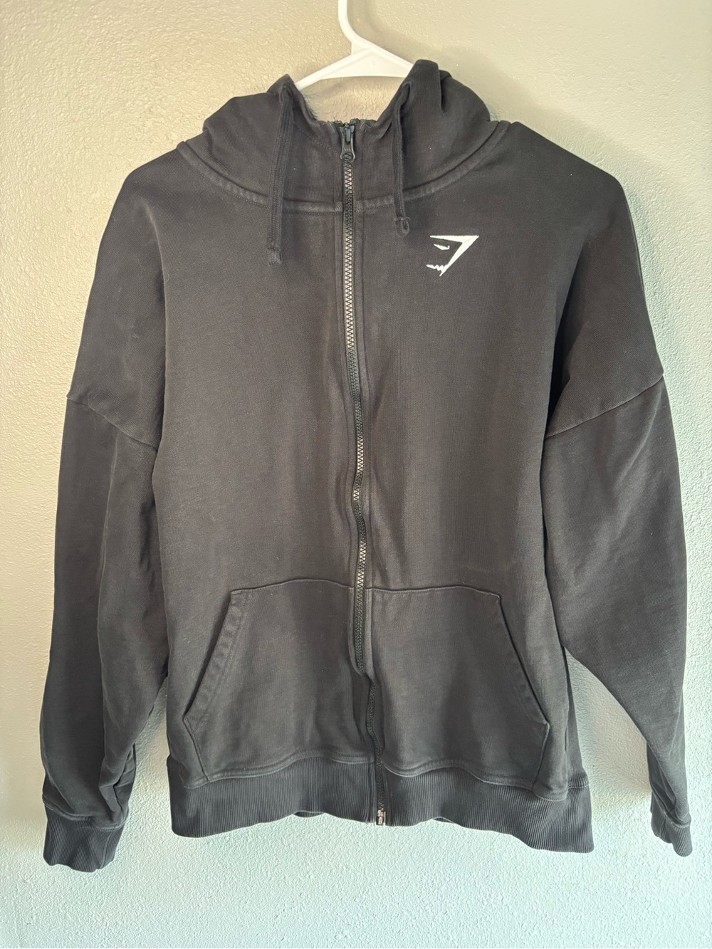 Gymshark Men’s Black Full-Zip Hoodie Sweatshirt